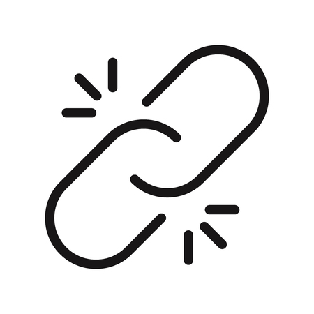 Broken link icon vectorのイラスト素材