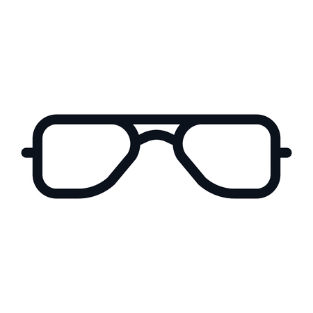 Glasses icon isolated on white background. Glasses icon in trendy design style. Glasses vector icon modern and simple flat symbol for web site, mobile app, UI. Glasses icon vector illustration, EPS10.のイラスト素材