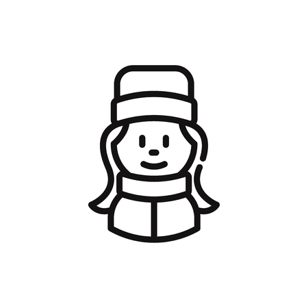 Girl vector iconのイラスト素材