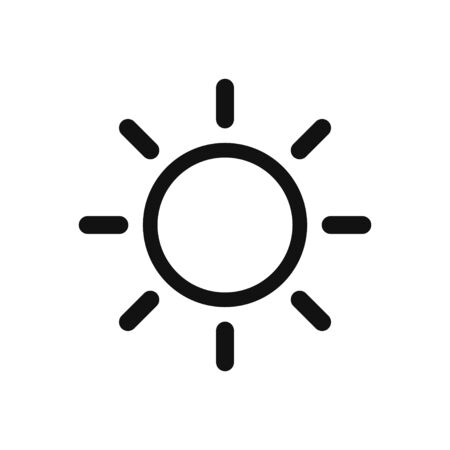Sun vector icon, summer symbol in modern design style for web site and mobile appのイラスト素材