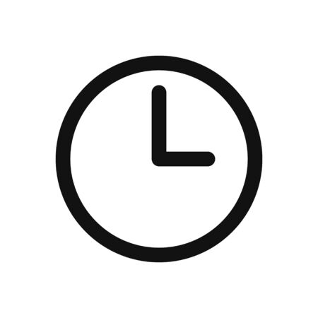 Clock vector icon, time symbol in modern design style for web site and mobile appのイラスト素材