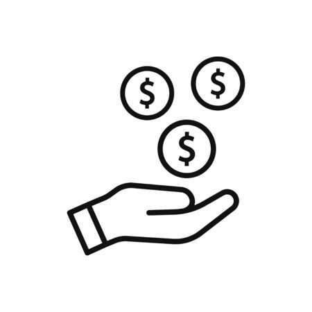 Earn money vector icon in modern design style for web site and mobile appのイラスト素材