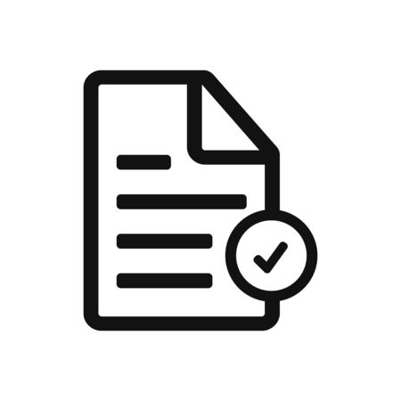 Check list vector icon. Checked symbol. Approve pictogram in modern design style for web site and mobile appのイラスト素材