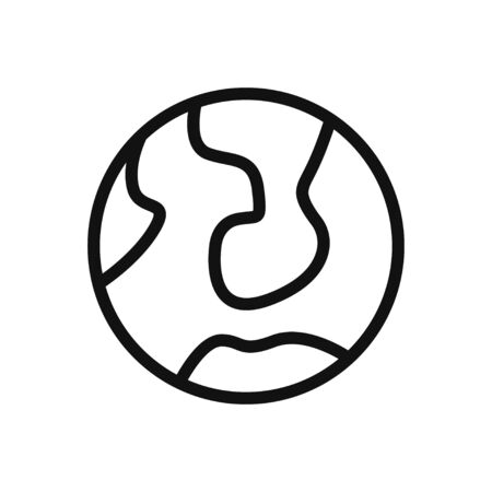 World planet vector icon in modern design style for web site and mobile appのイラスト素材