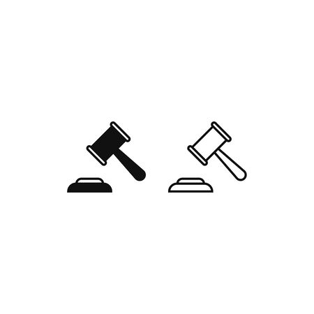 Gavel icon vector. Judge hammer signのイラスト素材