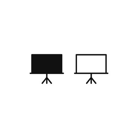 Presentation board icon vector. Simple presentation board signのイラスト素材