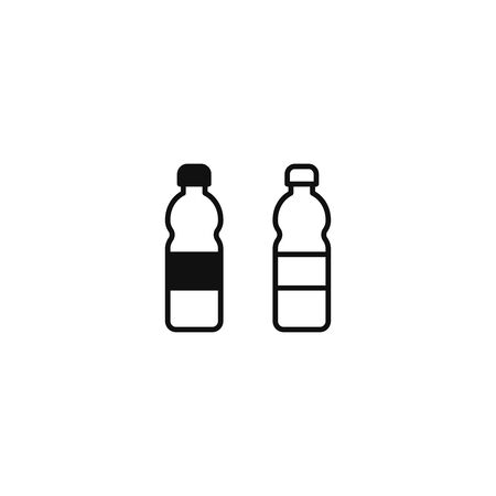 Plastic bottle icon vector. Water bottle signのイラスト素材