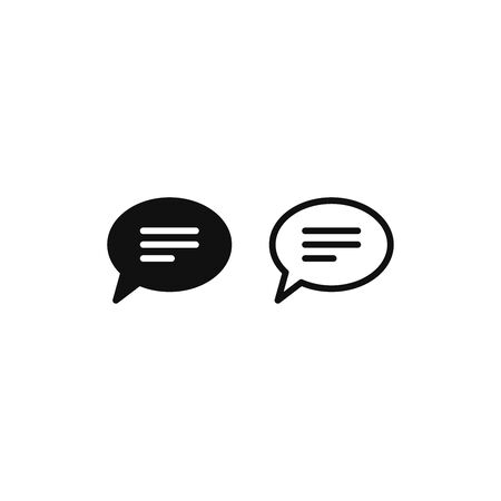 Chat icon vector. Speech bubble signのイラスト素材