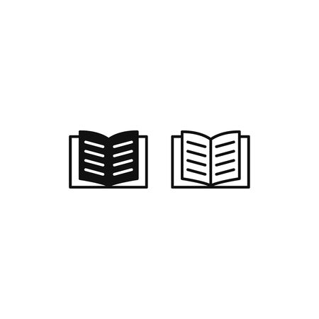 Book icon vector. Open book signのイラスト素材