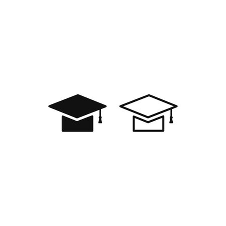 Graduation cap icon vector. Academic cap signのイラスト素材