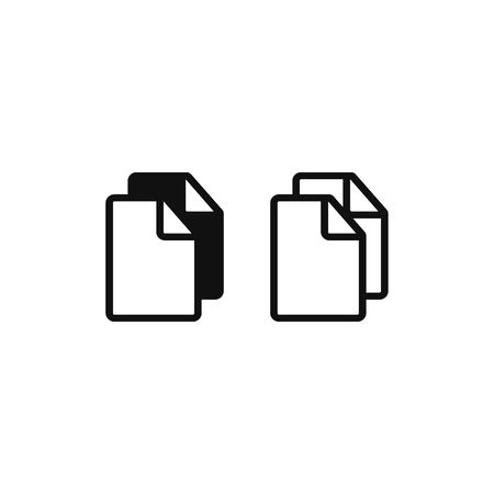 Copy file icon vector. Duplicate sign, copy text symbol.のイラスト素材