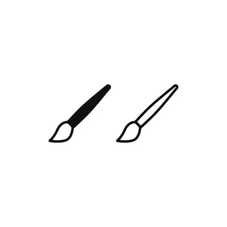 Brush icon vector. Artistic brush signのイラスト素材