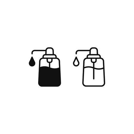 Liquid soap icon vector. Hand sanitizer signのイラスト素材