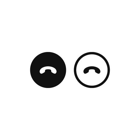 Decline call icon vector. End call signのイラスト素材