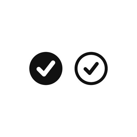 Check mark icon vector. Approve sign, true symbol.のイラスト素材