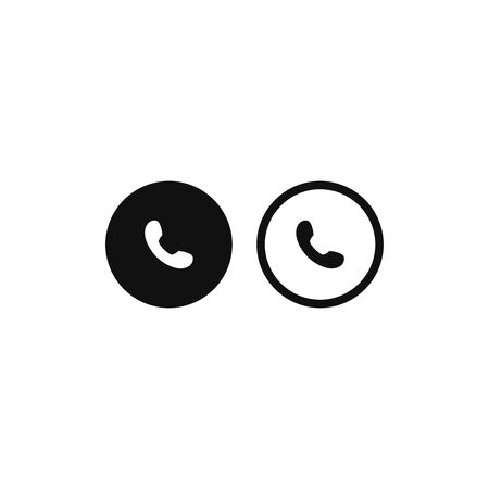 Accept call icon vector. Answer call signのイラスト素材