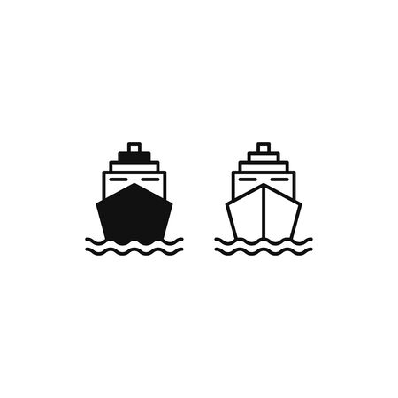 Ship icon vector. Cruise ship signのイラスト素材