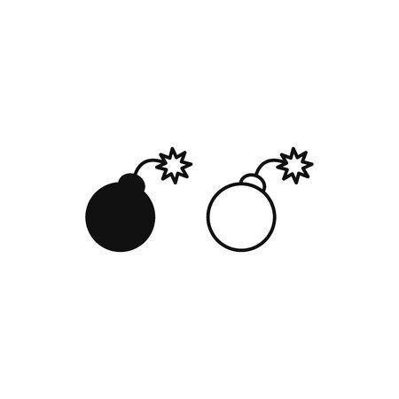 Bomb icon vector. Danger signのイラスト素材