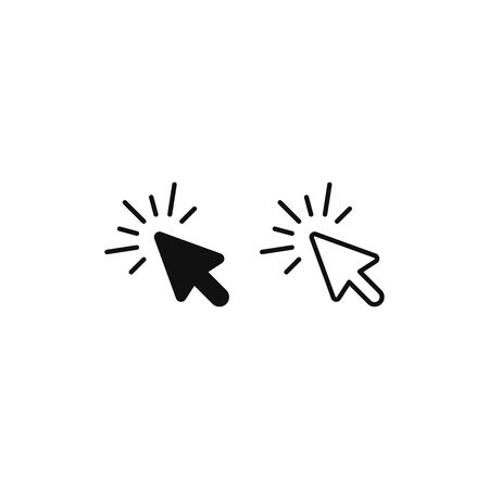 Click icon vector. Cursor signのイラスト素材