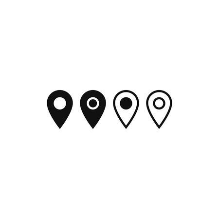 Location pin icon vector. Map pin sign, GPS pointer symbolのイラスト素材