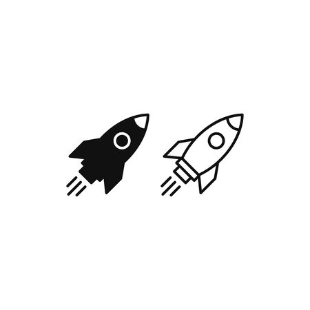 Rocket icon vector. Rocket launch signのイラスト素材