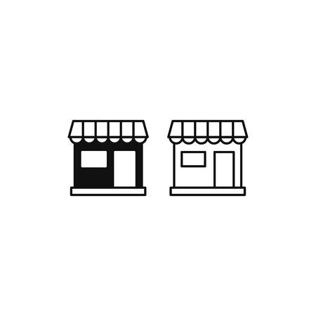 Store icon vector. Shop signのイラスト素材