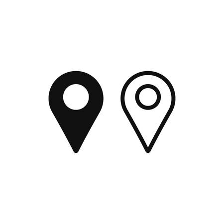 Location pin icon vector. Map pin signのイラスト素材