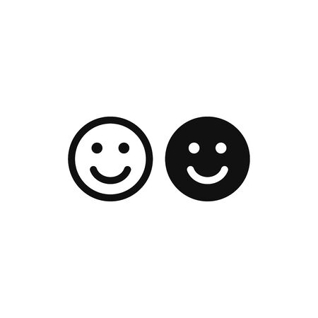 Smile icon vector. Face emoticon signのイラスト素材