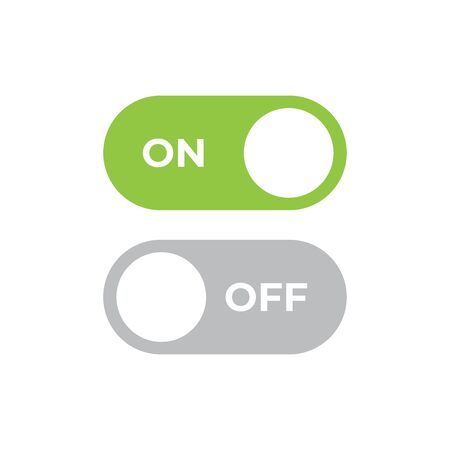 On off icon vector. Switch button signのイラスト素材