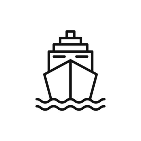 Ship icon vector. Cruise signのイラスト素材