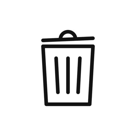 Trash can icon vector. Garbage signのイラスト素材