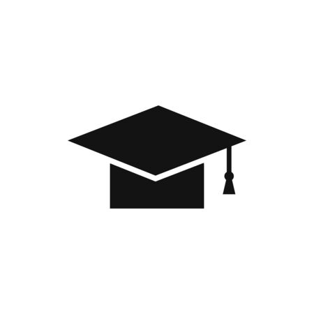 Graduation cap icon vector. Academic signのイラスト素材