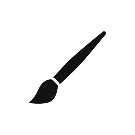 Brush icon vector. Artistic brush signのイラスト素材
