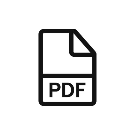 PDF icon vector. PDF document signのイラスト素材