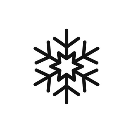 Snowflake icon vector. Snow signのイラスト素材