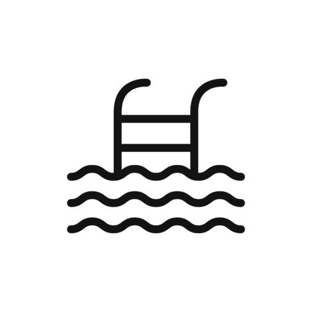 Swimming pool icon vector. Pool ladder signのイラスト素材