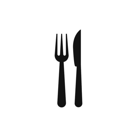 Fork and knife icon vector. Lunch or dinner signのイラスト素材