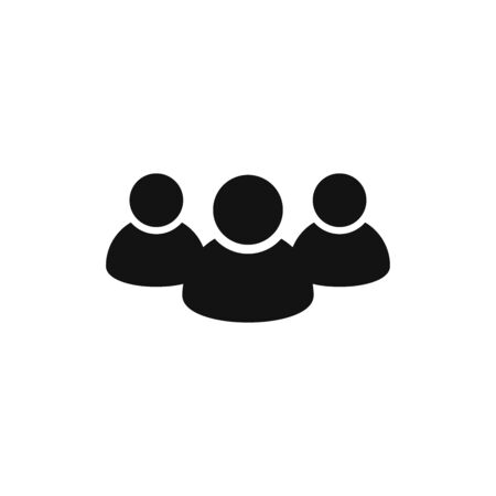 People icon vector. Simple filled people signのイラスト素材