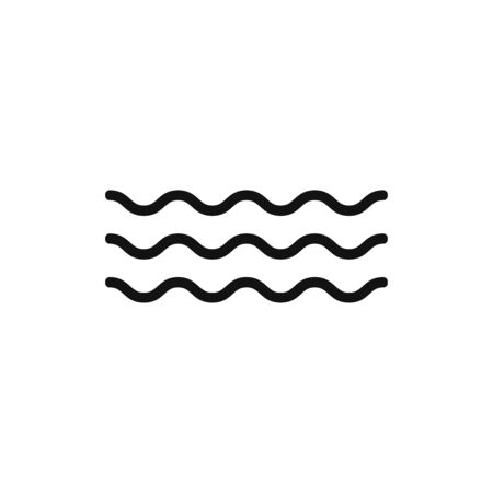 Wave icon vector. Simple wave signのイラスト素材