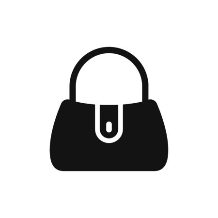Handbag icon vector. Simple filled woman handbag signのイラスト素材
