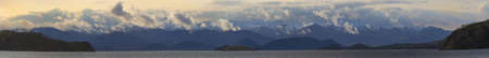 Panorama Kronotsky lake in early summer, Kamchatka, Russiaの写真素材
