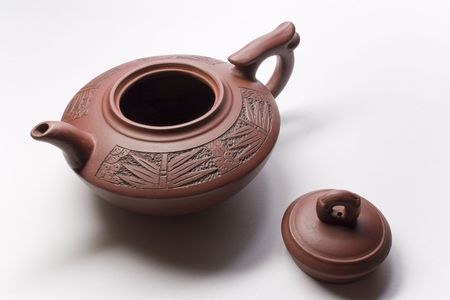 Clay teapot from Chinaの写真素材