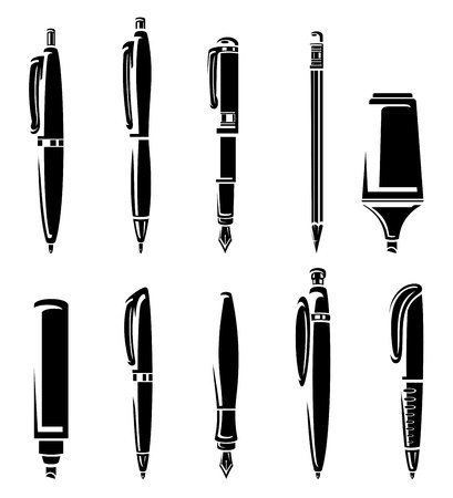 Pen and pencil markers collection set  Vectorのイラスト素材