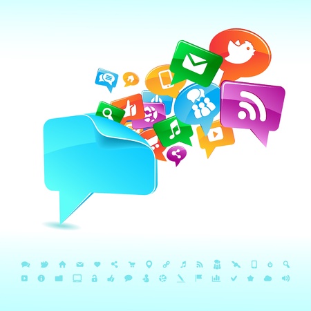 Social background network of the icons vectorのイラスト素材