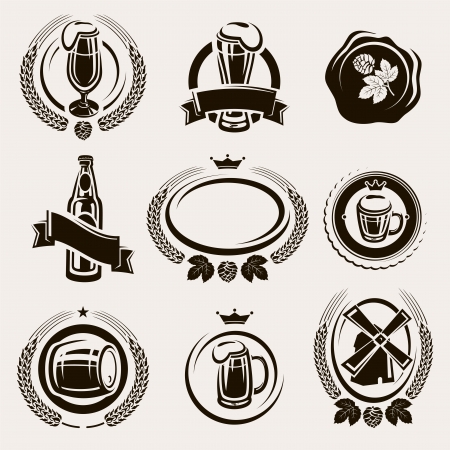 Beer labels set  Vectorのイラスト素材