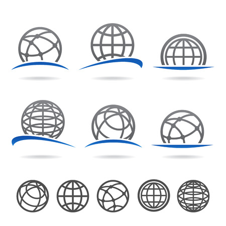 Globe set  Vector のイラスト素材