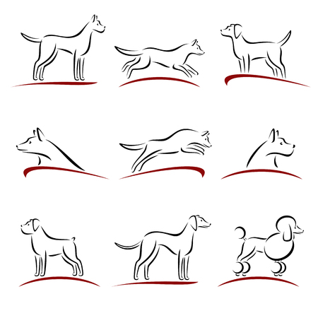 Dogs set.のイラスト素材