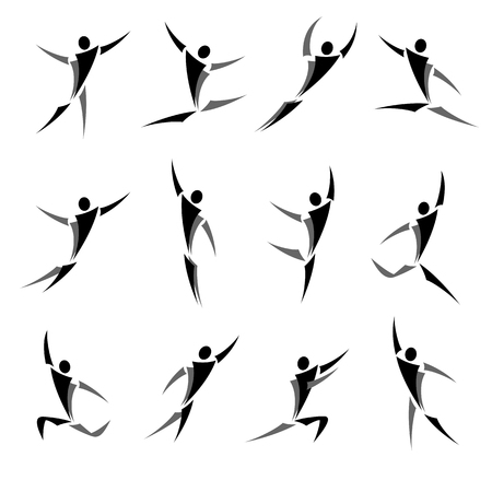 Abstract people icons collectionのイラスト素材