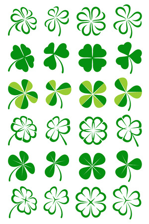 Leaf clover collection set. Vectorのイラスト素材