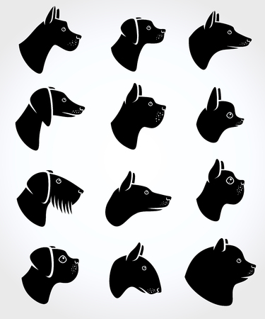 Dogs set. Vectorのイラスト素材